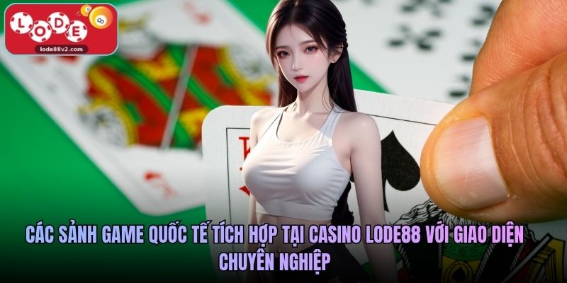 Các sảnh game quốc tế tích hợp tại casino Lode88 với giao diện chuyên nghiệp