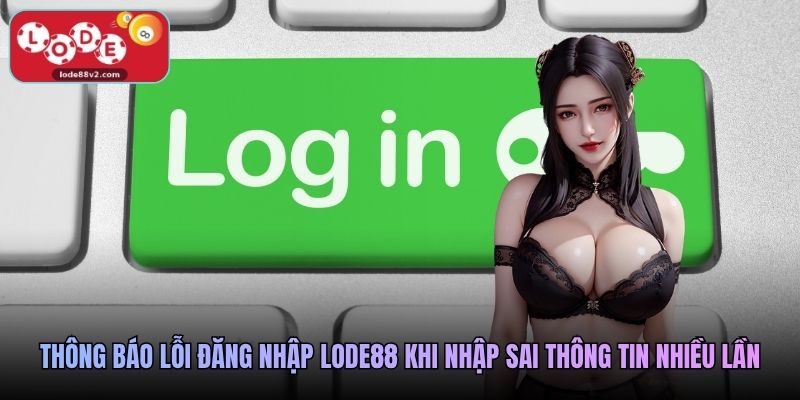 Thông báo lỗi đăng nhập Lode88 khi nhập sai thông tin nhiều lần