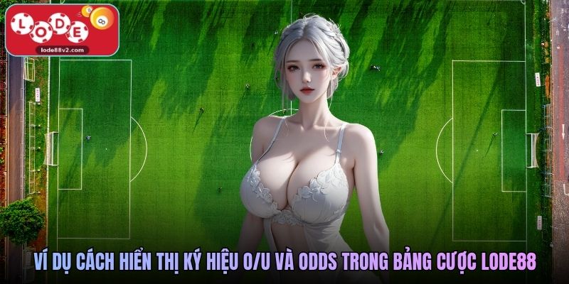 Ví dụ cách hiển thị ký hiệu O/U và odds trong bảng cược Lode88